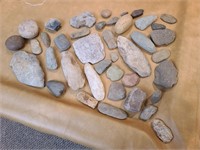 Large Lot of Native American Worked Stones & Tools