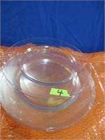 6 large over sized glass plates 14" diameter
