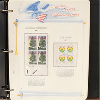 US Stamps Commemorative Plate Blocks 1987-91