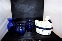 Blue Vases,Decorative Casserole