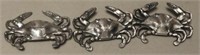 (3) pewter figural Maryland Blue crab pins