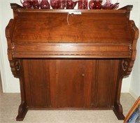 Antique Walnut pump organ case converted to