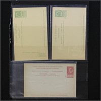 Belgium Mint Postal Cards, H&G #34, 36, 43