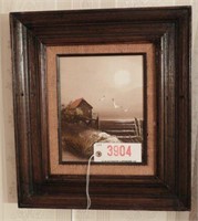 Framed original oil on canvas in Pine frame and
