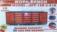 New Un-Used Red 10' Work Bench