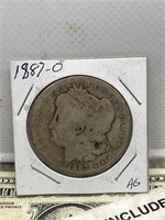 1887 -O Morgan silver dollar US coin