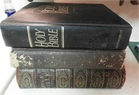 (3) antique family Holy Bibles one is dated 1877