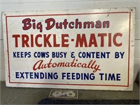 Vintage wood Big Dutchman trickle matic cow