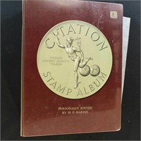 WW Stamp Collection in Citation Thru 1962 J-Q