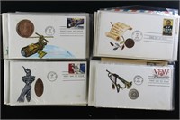 US Stamps First Day Covers w/ Coins