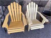 (2) Wooden Adirondack Chairs