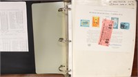 United Nations Stamps Souvenir Cards in binder