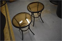 2 Smoked Glass Side Tables