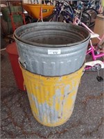 (3) Galvanized Trash Cans