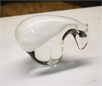 Art Glass Polar Bear Paper Weight