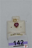 10kt Gold and Ruby 1.15ct Pendant, Certificate