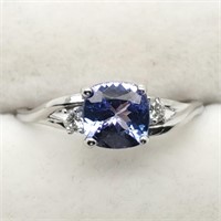 $2800 14K  Tanzanite(0.8ct) Diamond(0.06Ct) Ring