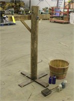 Wooden Utility Pole Display w/Glass Insulators