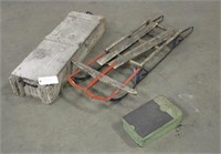 Vintage Scale, Sled & Ammo Box