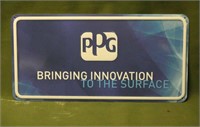 PPG Automotive Paints Embossed Metal Sign, Unused