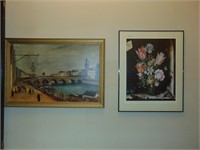 (2) framed prints