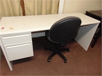 Large metal Desk and Office Chair