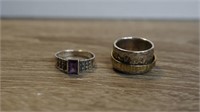Pair of Sterling Silver Rings