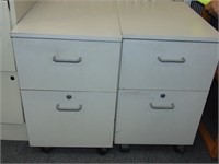 (2) Roll around office cabinets