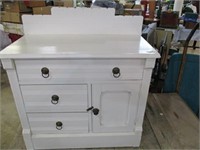 East Lake dresser painted white 33"L 36"H