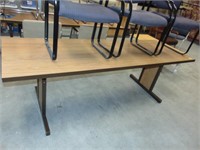 Large Meeting Table with (3) chairs
