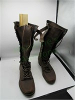 WWI knee high LE combat boots 12" sole-sz 13-14?