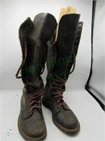 VTG kneehigh LE motorcycle boots 10" sole-sz 9-10?