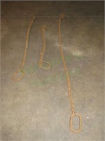 3 large link chains for industrial use