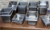 Mixed lot of 20 Restaurant Stainless tubs