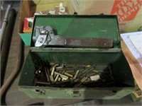 VTG toolbox and roofing staple gun w/staples