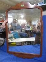 Large wall mirror with wooden fram  36 x 23 1/2"