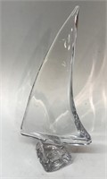 FRENCH ART GLASS CRYSTAL SAIL BOAT BY DAUM