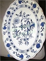 Lrg Dresden platter c. 1875-1878 Blue/white