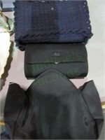 Trio of VTG small purses-black/dark blue Like new