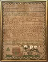 1830'S AMERICAN SAMPLER BY REBECCA JANE GOVE