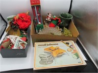 Christmas boxes lot & Mouli Juienne slicer/dicer