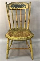 THUMB BACK WINDSOR SIDE CHAIR IN ORIGINAL PAINT