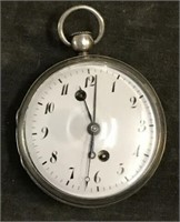 CA. 1780 COIN SILVER FUSSEE POCKET ALARM WATCH