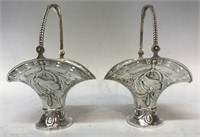 PAIR OF MID-19TH C. CONTINENTAL SILVER BASKETS