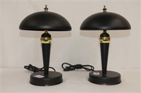2 Black and Gold Table Lamps