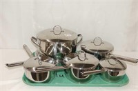 Large Set of Lagostina Pots and Pan