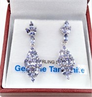 Sterling Tanzanite Dangle Earrings