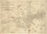 1835 PRINTING OF A 1722 BOSTON MAP BY JOHN BONNER
