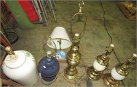 large lot of lamps