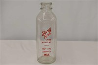 Stacey Brothers Silk Screened Milk Bottle